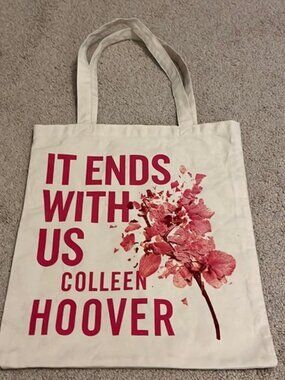 Colleen Hoover canvas‎ book tote It Ends with Us Starts with Us